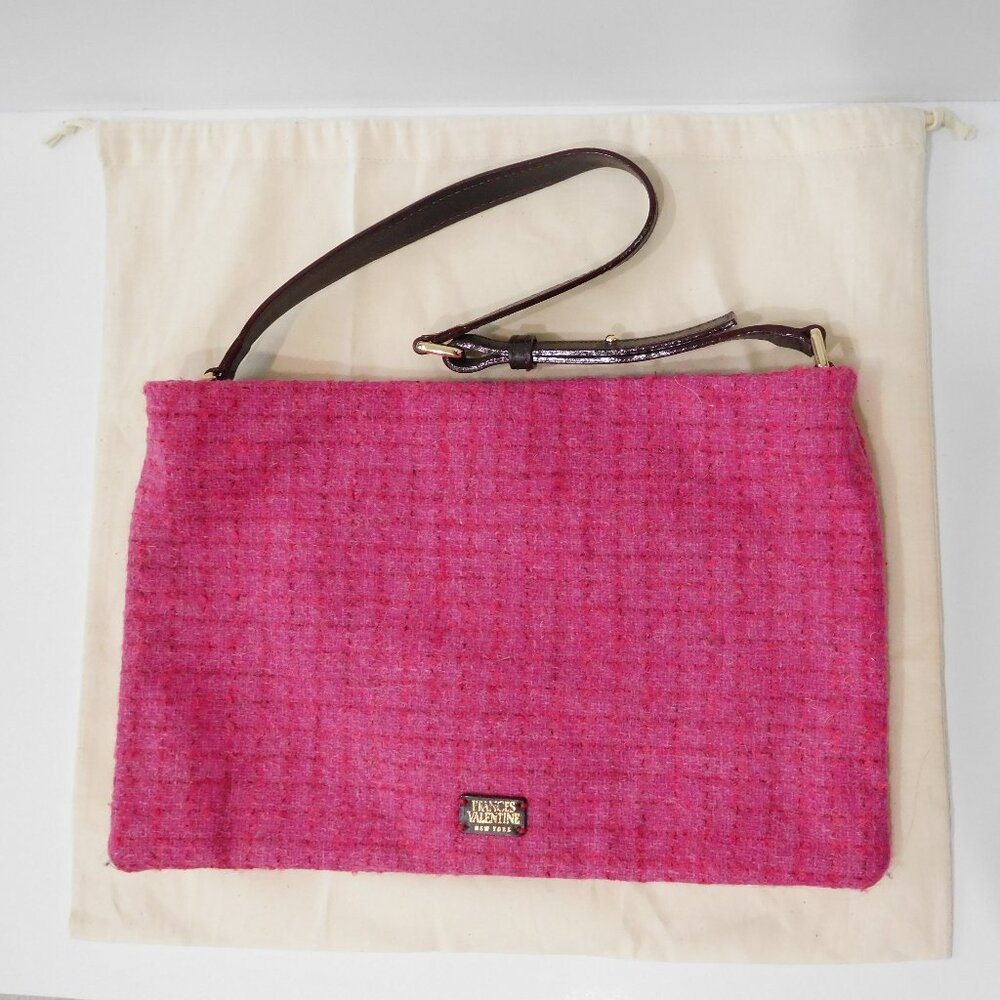 FRANCES VALENTINE ~ PINK WOOL POOCH BAG - Picture 10 of 10